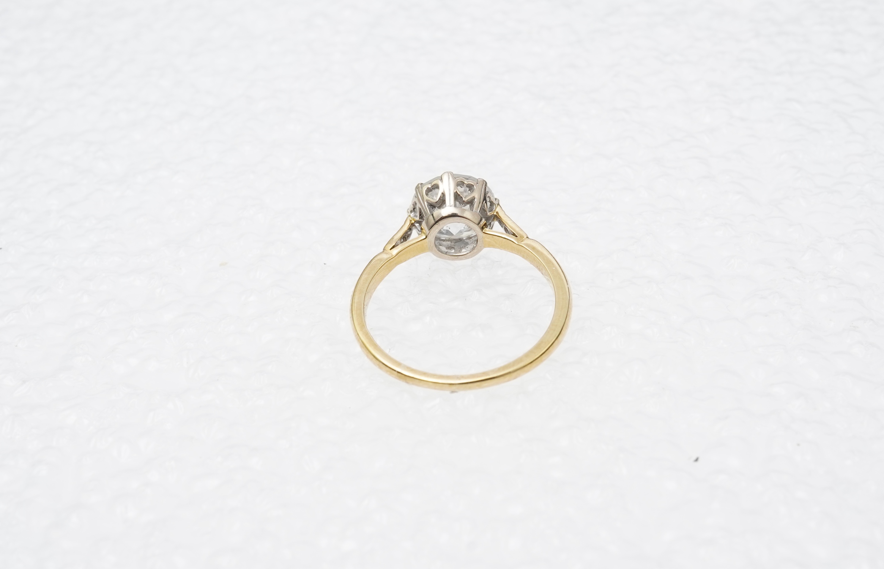 A solitaire diamond ring